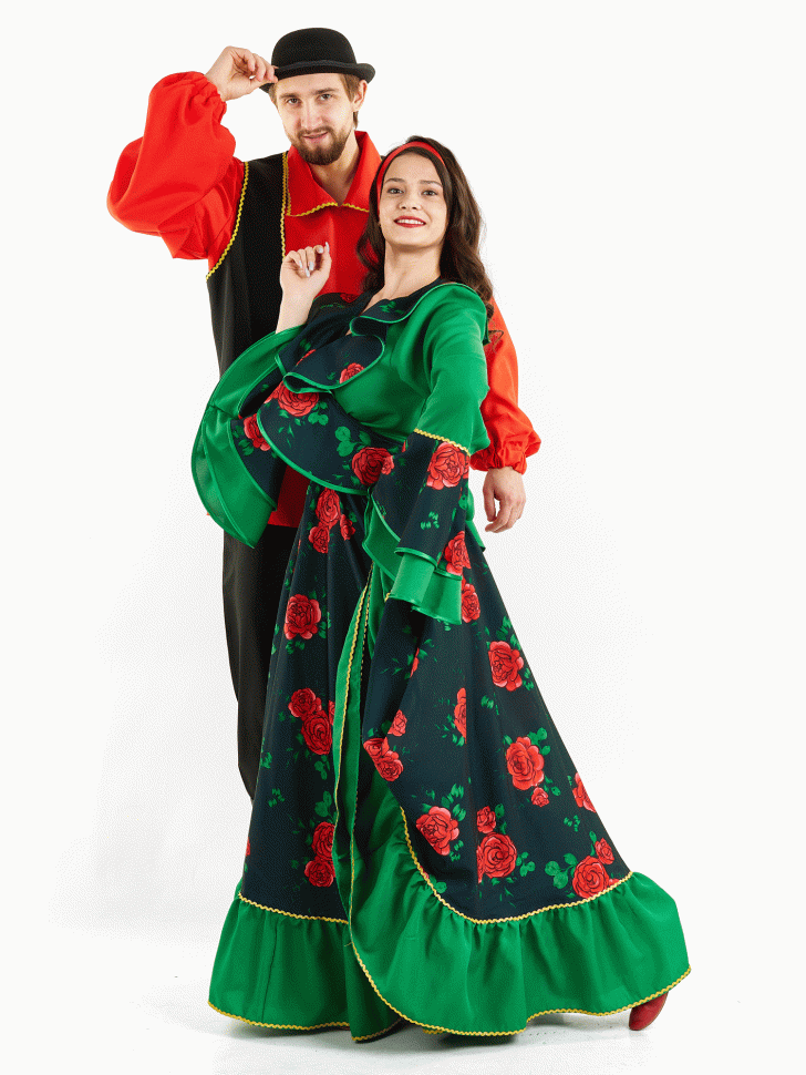 Карнавальный костюм Цыганка зеленая