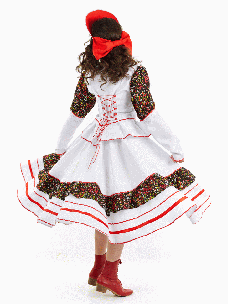 Русский народный костюм "Кадриль Кубанская" взрослый белый